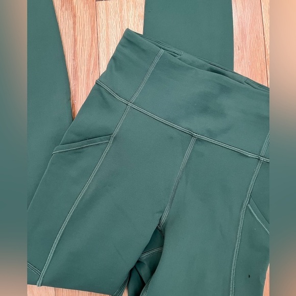 Lululemon Invigorate High Rise Tight 25" Algae Green Size 2 - Picture 2 of 6